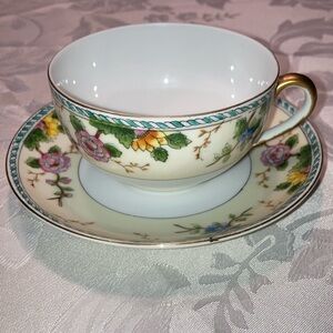 NORITAKE America pattern translucent porcelain cup/saucer $20